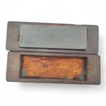 Vintage Natural Sharpening Stone Org Wood Case 8.5" X 2.5" Bench Oil Hone Lar. Fixed Price $30.00.