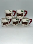 Set Of 5 African American Santa Claus Espresso Mug Cup Mini Ceramic Shot Glass. Fixed Price $50.00.