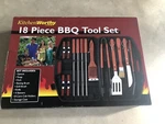 Kitchenworthy 18-PIECE Deluxe Bbq Tool Set. Fixed Price $50.00.