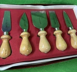 5 Sur La Table Cheese Knives Knife Set Stainless Steel Wooden Handles Italian. Fixed Price $12.99.