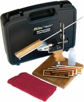 Kme Precision Knife Sharpener With 4 Diamond Hones & Wooden Base - Gold Series. Fixed Price $239.00.