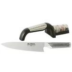 Global 2PC Starter Set G-2 Cooks 20CM Knife & Ceramic Water Sharpener 79626. Fixed Price $109.61.