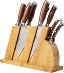 Tuo Fiery Series 8-PIECE Chef Knife Set German Steel, Wooden Block, Shears. Fixed Price $65.00.