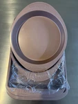Farberware Bronze Non-stick 4-PIECE Bakeware Set Round Cake Pan, Baking Sheet. Fixed Price $95.00.
