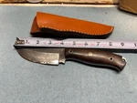 Bigcat Roar Damascus Steel Knife With Sheath, 3.75IN Blade. Fixed Price $40.00.