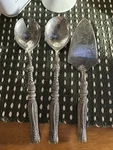 Silea Home Collection Silverplate Cartizone Rope & Tassel Salad Tongs Pie Server. Fixed Price $18.00.