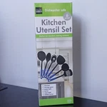 Handy Helpers Kitchen Utensil Set 6 Piece Dishwasher Safe Black Blue OC420. Fixed Price $38.21.