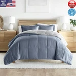 Reversible Down Alternative Comforter Set Full/queen Gray Stone Nobility Warm Us. Fixed Price $47.57.