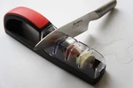 Minosharp NO.550 Black Red 3 Global Ceramic Water Knife Sharpener Japan Import. Fixed Price $59.00.