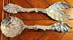 Exquisite Arthur Court 2002 Aluminum Elephant Head & Palm Leaf Salad Serving Set. Fixed Price $42.75.