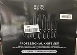 Knife Set Kitchen Sharpener 19 Piece, Black Home Hero New In Open Box. Fixed Price $25.85.