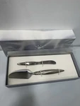 Lisa Jenks For Lunt 2 Pc Stainless Steel Cheese Serving Set Retired Nib. Fixed Price $45.99.