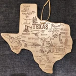 Texas Totally Bamboo Cutting Board 14 W 13.75 H. Fixed Price $20.00.