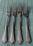 Reed & Barton Ashland Matte 18/10 Stainless 3 Dinner Forks Salad. Fixed Price $44.00.