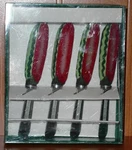 Knife Spreaders Watermelon Set Of 4 Stainless Steel Knives Boston Warehouse. Fixed Price $10.00.