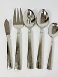 Reed Barton Stainless Flatware Serving Hostess Set Of 5 Spoons Meat Fork Knife. Fixed Price $42.46.