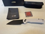 Cjrb Pyrite-light J1945-BGY Pocketknife AR-RPM9 Blade Gray Black Frn Handle. Fixed Price $25.00.