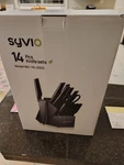 Syvio Knife Sets For Kitchen With Block, 14 Piece YS-2022. Fixed Price $36.38.