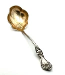 Baker Manchester BMS11 .925 Sterling Silver 6 Sauce Ladle Goldwash, 14.9G. Fixed Price $75.00.