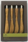 Berard French Olive Wood Stainless Spreader Set 4 Bnip Handmade Acero Collection. Fixed Price $29.93.