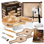 Sourdough Starter Kit With 10" Round & 11" Oval Banneton Proofing Basket And .... Fixed Price $84.20.