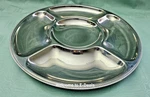 Vintage Couzon France 18/10 Stainless Steel Round Relish Dish 5-SECTION Tray. Fixed Price $39.95.