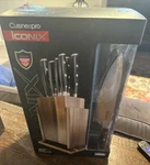 Cuisine::pro Iconix 9 Piece Knife Set Nib New German Steel Wooden Block. Fixed Price $99.00.
