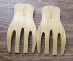 Simply Bamboo Set Of 2 Classic Salad Hands Mixing Forks Kitchen Utensils Euc. Fixed Price $17.00.