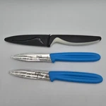 Kuhn Rikon Switzerland Steak Knife Smaller Blue Knives. Fixed Price $14.40.