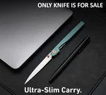 Cjrb Lanky Linerlock Folding Knife 3.5" AR-RPM9 Steel Blade Blue Aluminum Handle. Fixed Price $46.29.
