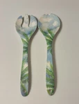 Tropical Melamine Salad Servers 13 Spoon Fork Set Classic Coastal Entertaining. Fixed Price $15.99.
