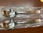 (2) Yamazaki Stainless Steel Bolo Oversized Slotted Serving Spoon Free Shipping. Fixed Price $19.99.