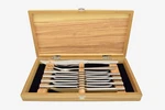 Wusthof 10-PIECE Stainless Steak/carving Knife Set (olivewood Chest). Fixed Price $200.00.