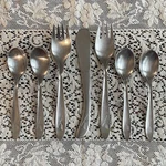 Lufthansa Airlines C. Hugo Pott Flight Spoons, Forks, Knife Vtg 1950S 2721 B1. Fixed Price $85.00.