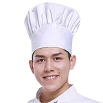 White Hat For Women Adults,elastic Band Adjustable Cotton Chefs. Fixed Price $8.22.