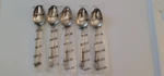 Vtg Ekco Eterna Stainless Steel Crown Tiara Soup Dinner Spoon Set Of 5 6 3/8". Fixed Price $34.34.