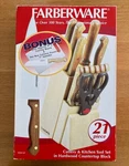Farberware 21-PIECE Cutlery Knife Block Set & Kitchen Tool New. Fixed Price $20.00.