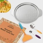 Spaetzle Maker Lid - Set With Silicone Spatula And 2 Measuring Cups, German N.... Fixed Price $17.09.