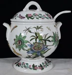 Rare! Portmeirion The Botanic Garden Passion Flower Tureen + Ladle 12" Tall New. Fixed Price $349.99.
