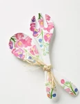 Nip Anthropologie Paint + Petals Bridgette Thornton Servers Set Of 2 Spoon Fork. Fixed Price $15.99.