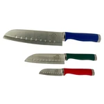 Smart Home 3-PIECE Santoku Kitchen Knife Set With Carbon Stainless Steel Blades. Fixed Price $14.99.
