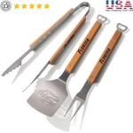 Bbq Tool Set Sportula Tongs Grill Fork Heavy Duty Stainless Steel Gift 3 Pieces. Fixed Price $78.94.
