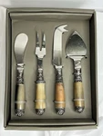 Holiday Time 4-PIECE Cheese Knife Set Very Elegant New. Fixed Price $9.99.