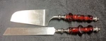 Cypress Home 2 Piece Dessert Server Set Knife & India Acrylic Handles. Fixed Price $20.00.