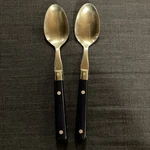 Ginkgo Flatware Prix Navy Blue Soup Spoon Stainless Steel Set 2. Fixed Price $12.99.