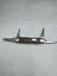 Antique Sta-sharp Usa 4BLADE Cigar Cattle Stockman Knife Camillus Worn Blades. Fixed Price $62.99.