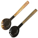 Medieval Etiquette Foundations Salad Serving Bovine Horn Utensil Kitchen Set. Fixed Price $24.99.