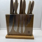Schmidt Brother Cutlery, 12 Piece Walnut Knife Set With Block. Fixed Price $125.00.