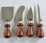 Vintage Coltellerie Italian Berti Scarperia 4 Pc Cheese Knife Set Wood Handle. Fixed Price $79.99.