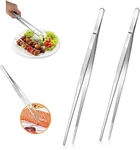 2PCS Stainless Steel Kitchen Tweezers, 12-INCH Culinary Fine Tongs Food.. Fixed Price $7.35.